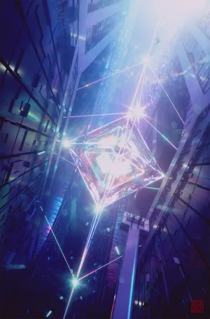 The Bright, Colorful Rays Of A Twinkling Crystal Wallpaper