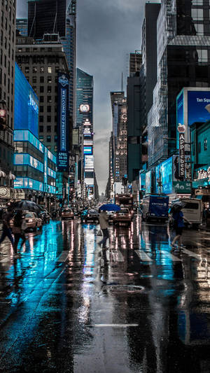 The Bustling Streets Of New York City. Wallpaper