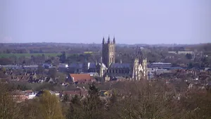 The Canterbury Cathedral Towers From A Distanec Wallpaper