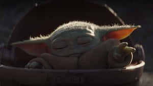 The Child, Or “baby Yoda”, From The Popular Tv Show “the Mandalorian” Wallpaper