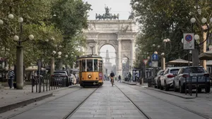 The City Gate Of Milan Wallpaper