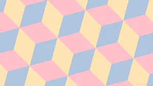 The Colorful Combination Of Blue, Pink And Yellow Wallpaper
