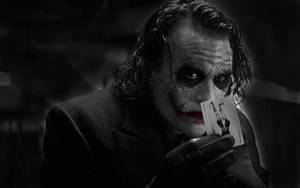 The Dark Knight Heath Ledger Joker Card Wallpaper