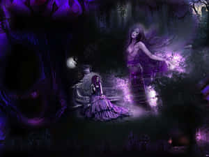 The Darkness Of Purple Gothic Wallpaper