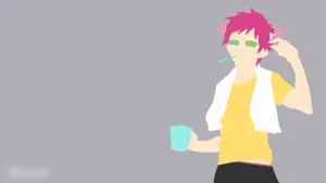 The Disastrous Life Of Saiki K Grey Vector Wallpaper