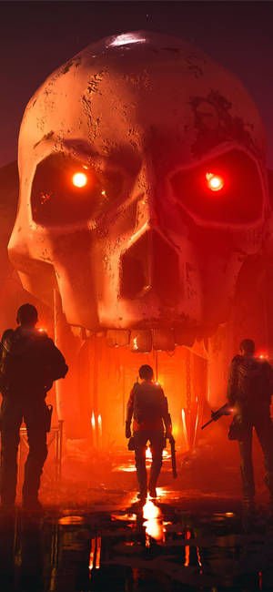 The Division 2 Phone Large Skull Entrance Wallpaper