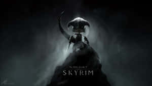 The Dovahkiin, Wielder Of The Dragon Shouts, Ready For Battle In Skyrim Wallpaper