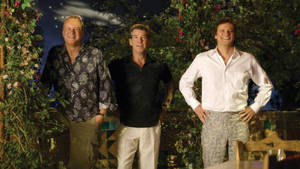 The Dynamic Trio - Pierce Brosnan, Stellan Skarsgård, And Colin Firth In Mamma Mia. Wallpaper