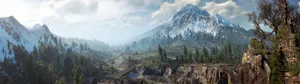 The Elder Scrolls Iii - A Mountain Scene With Trees And Snow Wallpaper