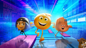 The Emoji Movie Dancing Characters Wallpaper