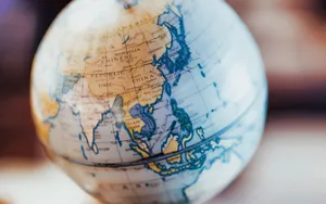 The Equator On A Globe Map Wallpaper