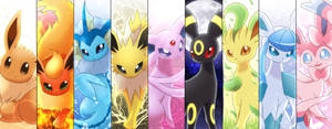 The Evolution Of Eevee Collage Wallpaper