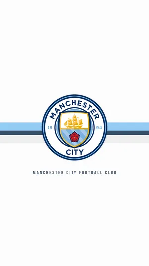 The Famous Logo Of Manchester City Football Club Wallpaper