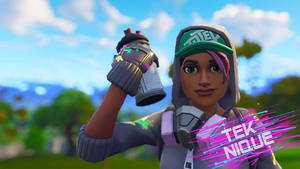 The Fortnite Girl Is Ready To Take The Online Gaming World By Storm Wallpaper