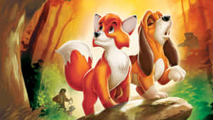 The Fox And The Hound's Unbreakable Friendship Wallpaper