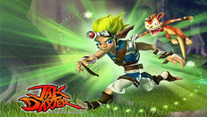 The Fun Duo - Jak And Daxter From The Classic Playstation Game Wallpaper