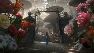 The Gate In Alice In Wonderland Wallpaper
