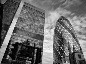 The Gherkin Black And White Photography Wallpaper