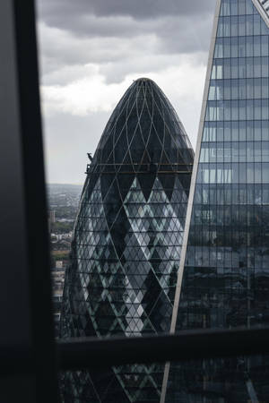 The Gherkin Glass Exterior Wallpaper