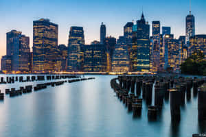 The Glittering City - A View Of New York City Wallpaper