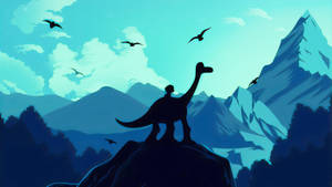 The Good Dinosaur Silhouette Wallpaper