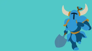 The Heroic Shovel Knight In Action Wallpaper