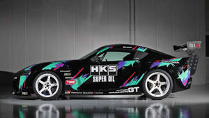 The High-octane Thrill Of The Toyota Supra Gr Hks Drift Car Wallpaper