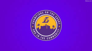 The Historic Logo Of The Los Angeles Lakers Basketball Team Wallpaper