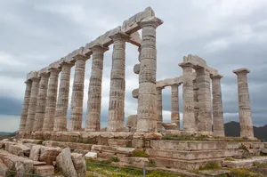 The Historical Temple Of Poseidon Wallpaper