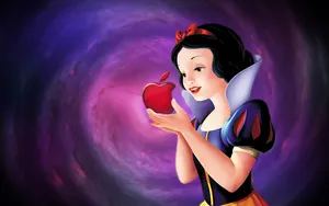 The Iconic And Classic Snow White Apple Logo Wallpaper