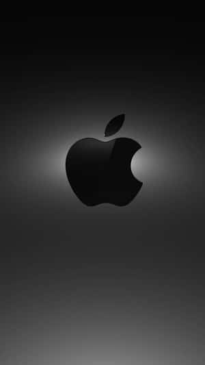 The Iconic Apple Logo In Sleek Black Wallpaper