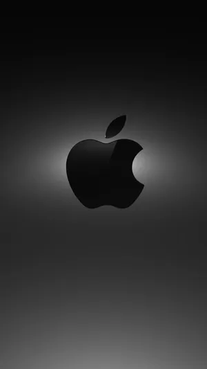 The Iconic Apple Logo In Sleek Black Wallpaper