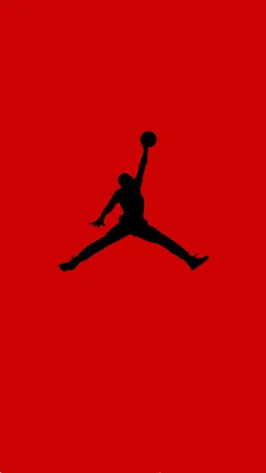 The Iconic Jordan Logo Stands Out Against A Modern Smartphone. Wallpaper