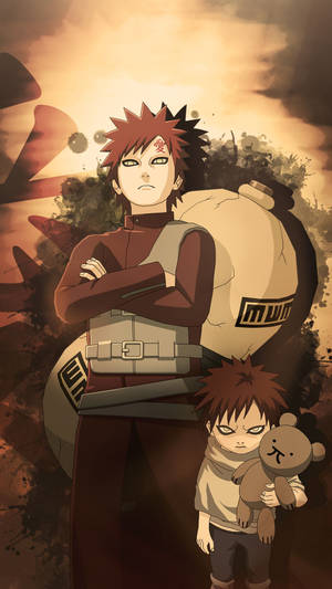 The Iconic Look Of Gaara, Now Available On An Apple Iphone! Wallpaper