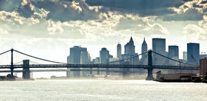 The Iconic Manhattan Bridge In New York City Wallpaper