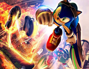 The Iconic Sonic The Hedgehog In A Stunning 4k Resolution Wallpaper