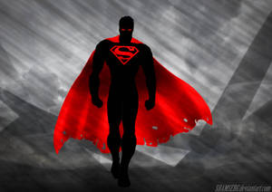 The Iconic Superman Ready For Action Wallpaper