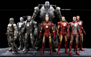 The Iron Man Mark 3 Suit Worn By Tony Stark Wallpaper