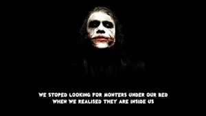 The Joker Quote Dark Background Wallpaper