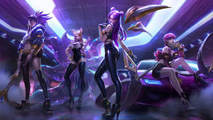 The Kda Girls Of League Of Legends Stealing The Show Wallpaper