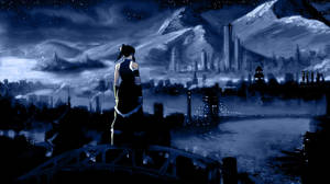 The Legend Of Korra In Icy Republic City Wallpaper