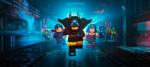 The Lego Batman Movie With Other Superheroes Wallpaper