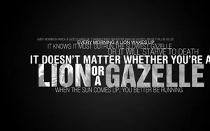 The Lion Or Gazelle: An Emblem Of Fitness Vigor Wallpaper