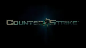 The Logo For Counter Strike On A Dark Background Wallpaper