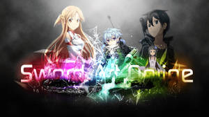 The Logo Of The Popular Anime Series Sword Art Online Wallpaper