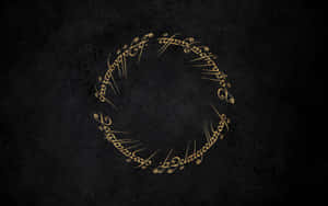The Lord Of The Rings Logo On A Black Background Wallpaper