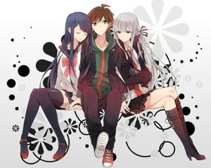 The Love Triangle Of Danganronpa Wallpaper