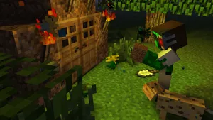 “the Lush Green Grass Of The Minecraft World” Wallpaper