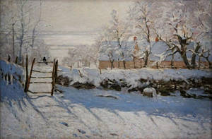 The Magpie By Claude Monet Wallpaper