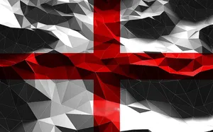 The Majestic England Flag In Poly Art Wallpaper
